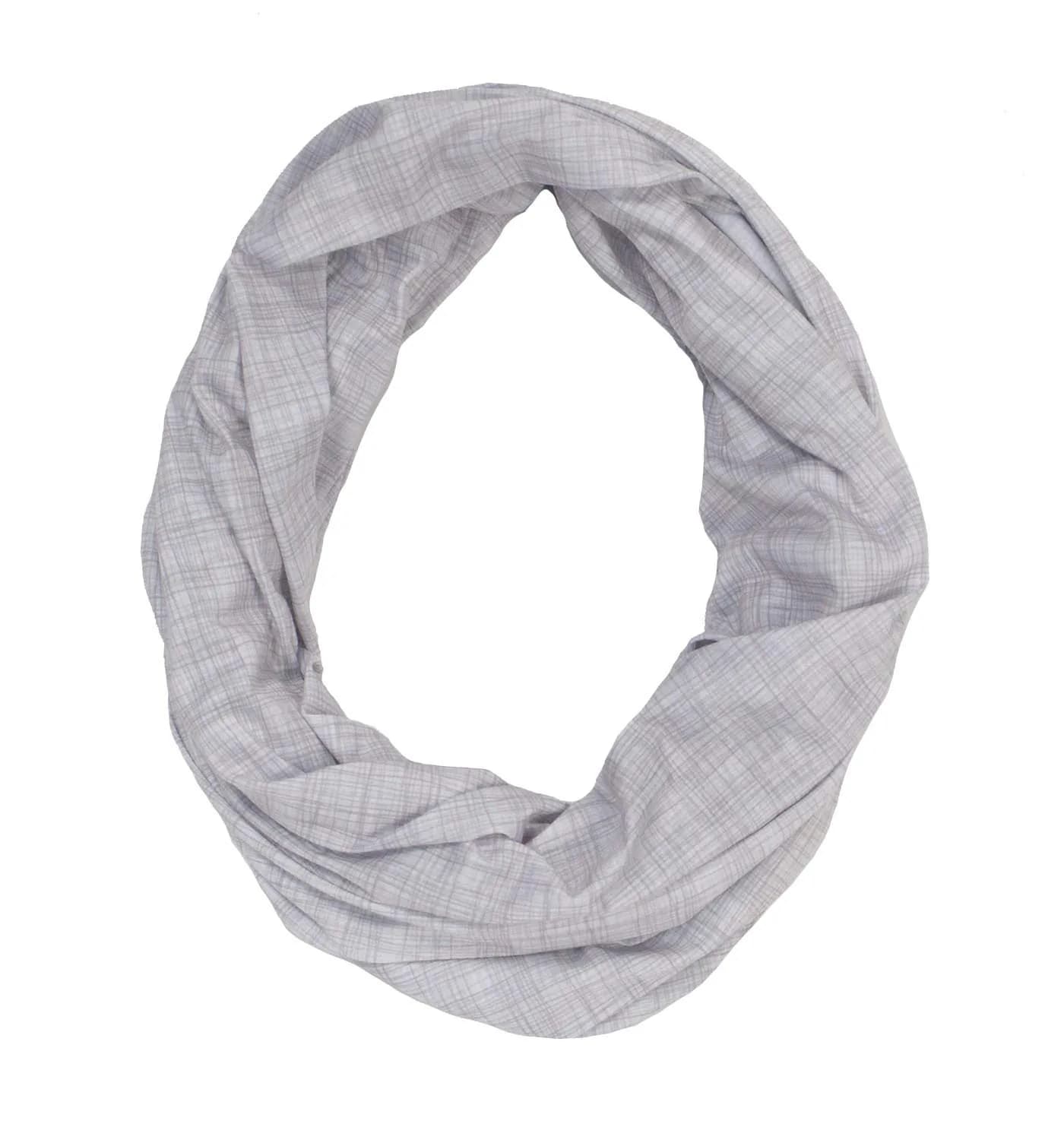 LK Baby Infinity Nursing Scarf Breastfeeding Cover Heathered Grey | Soft Jersey, Breathable, Multi-Use - view 5