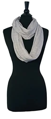 LK Baby Infinity Nursing Scarf Breastfeeding Cover Heathered Grey | Soft Jersey, Breathable, Multi-Use thumbnail 7