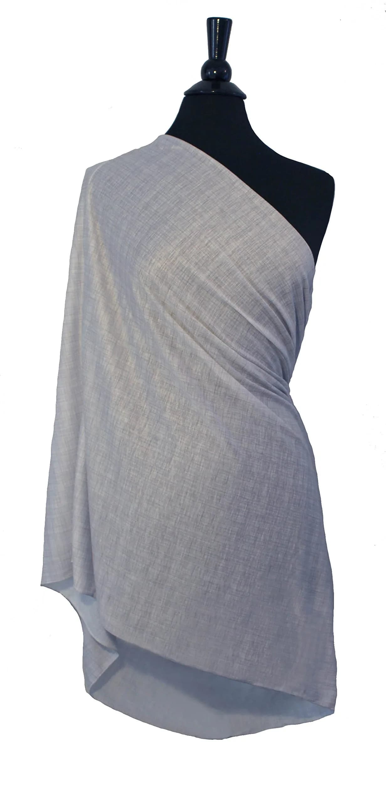 LK Baby Infinity Nursing Scarf Breastfeeding Cover Heathered Grey | Soft Jersey, Breathable, Multi-Use - view 8