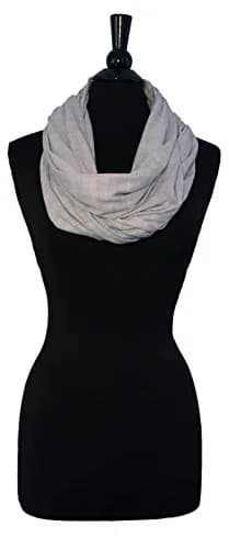 LK Baby Infinity Nursing Scarf Breastfeeding Cover Heathered Grey | Soft Jersey, Breathable, Multi-Use thumbnail 9