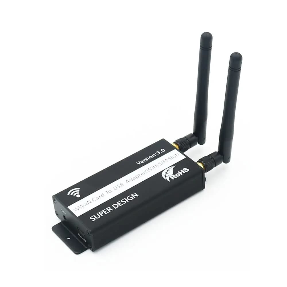 SUPERPLUS Mini PCI-E to USB Adapter with SIM Card Slot | Supports 3G/4G LTE, WWAN, GPS, No Driver Needed, Plug & Play