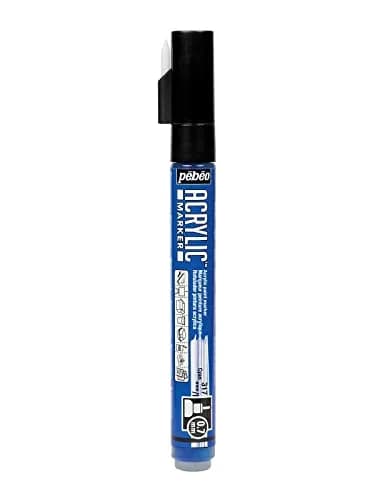 Pebeo Acrylic decoMarker 0.7mm Extra Fine Tip Cyan | High Pigmentation & Versatile for Art & Craft thumbnail 1