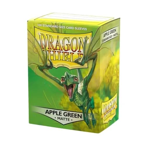 Dragon Shield Standard Size Matte Card Sleeves (100 CT, Apple Green) | Premium TCG Protection for Pokemon, MTG, Flesh & Blood - main product image