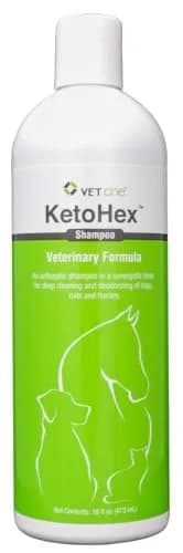 Vet One KetoHex Cat and Dog Shampoo - 16 oz Anti Bacterial Flea & Tick Treatment, Sensitive Skin Care, Antifungal, Moisturizes & Protects thumbnail 1
