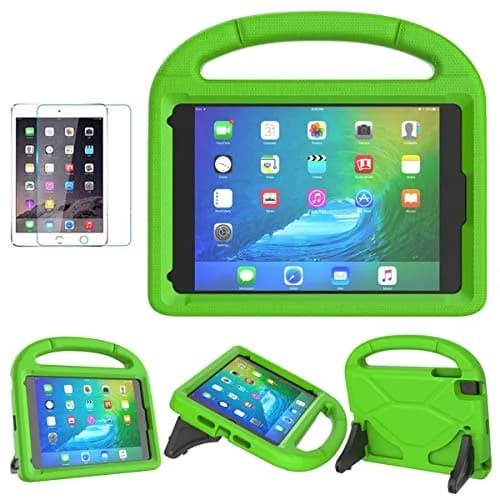 Suplik Kids Case for iPad Mini 1-5 (7.9") | Green EVA & Rubber with Handle, Kickstands & 2 Screen Protectors thumbnail 1