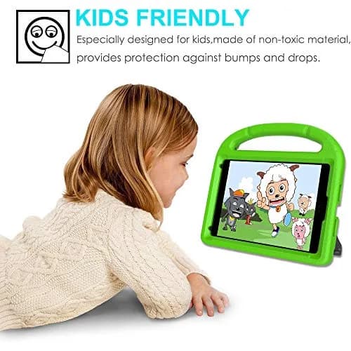 Suplik Kids Case for iPad Mini 1-5 (7.9") | Green EVA & Rubber with Handle, Kickstands & 2 Screen Protectors thumbnail 5