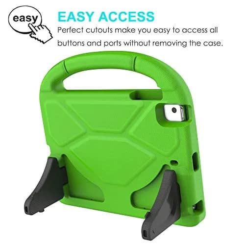 Suplik Kids Case for iPad Mini 1-5 (7.9") | Green EVA & Rubber with Handle, Kickstands & 2 Screen Protectors thumbnail 6