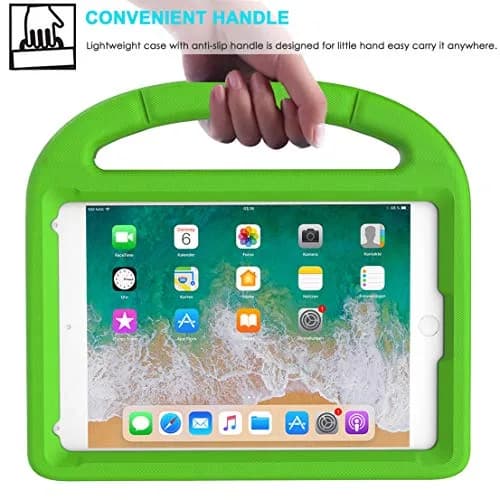 Suplik Kids Case for iPad Mini 1-5 (7.9") | Green EVA & Rubber with Handle, Kickstands & 2 Screen Protectors thumbnail 7