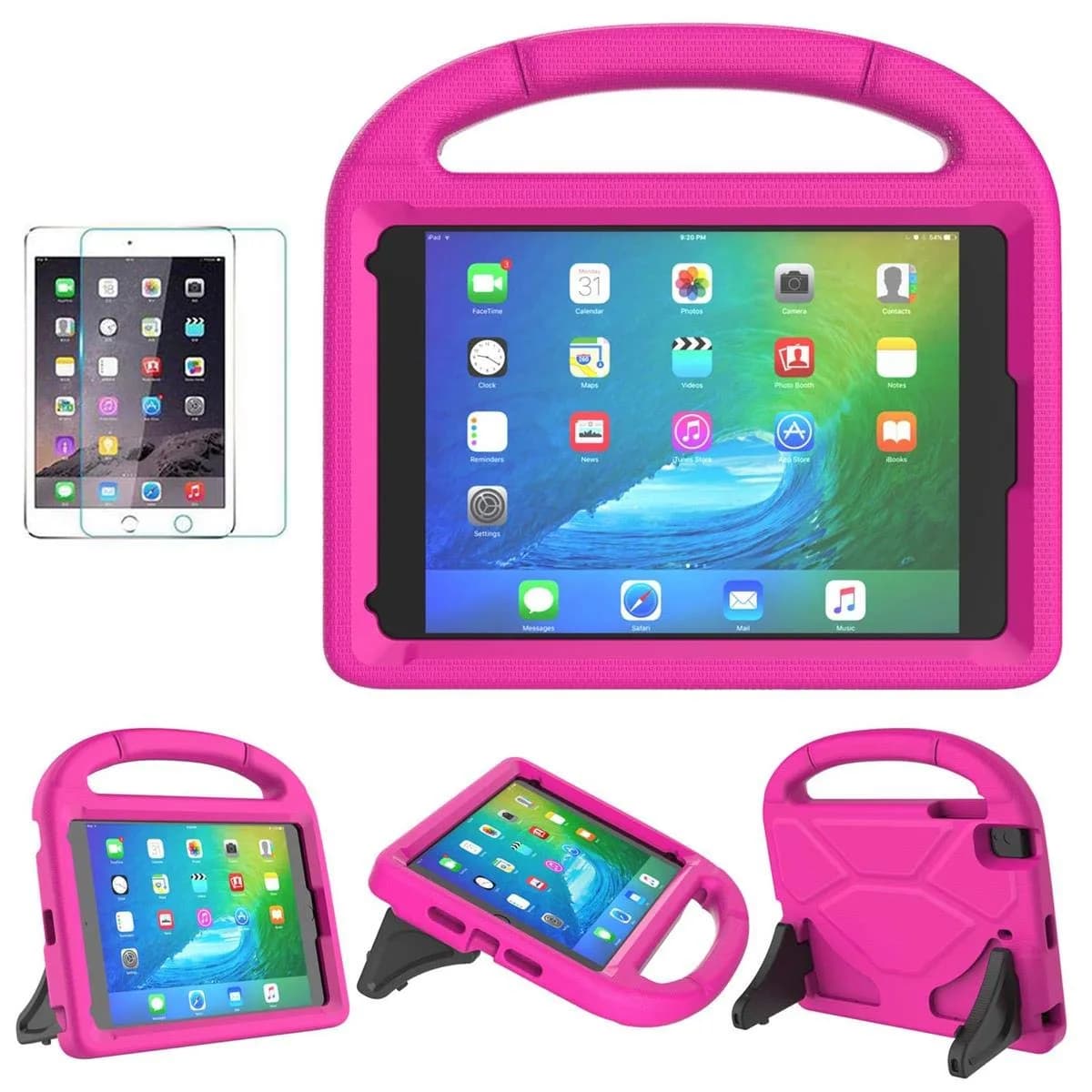 Suplik Kids Case for iPad Mini 1/2/3/4/5 (7.9") with 2 Screen Protectors | Durable Shockproof Handle Stand Cover - main product image