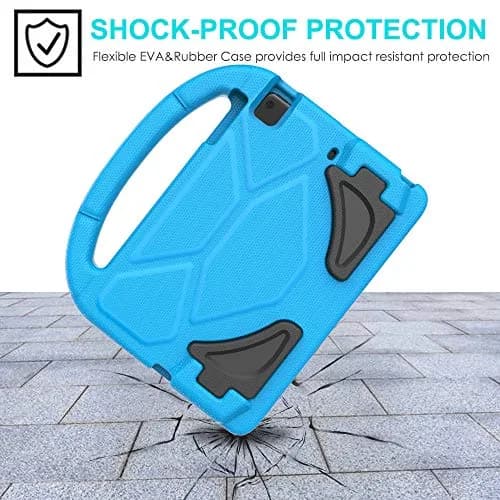 Suplik Kids Case for iPad Mini 1-5 (7.9") | Blue Shockproof Handle Stand Cover with 2 Screen Protectors thumbnail 4