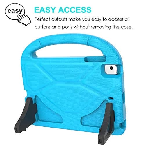 Suplik Kids Case for iPad Mini 1-5 (7.9") | Blue Shockproof Handle Stand Cover with 2 Screen Protectors thumbnail 6