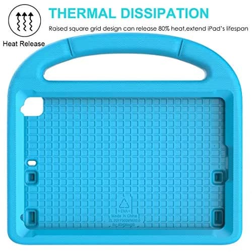 Suplik Kids Case for iPad Mini 1-5 (7.9") | Blue Shockproof Handle Stand Cover with 2 Screen Protectors thumbnail 8