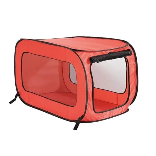 Beatrice Home Fashions Portable Collapsible Dog Kennel 32.5"L x 19.5"W x 19.5"H | Lightweight Travel Crate thumbnail 1