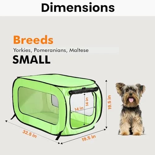 Beatrice Home Fashions Animal Cage 32.5"L x 19.5"W x 19.5"H | Collapsible Travel Kennel thumbnail 2