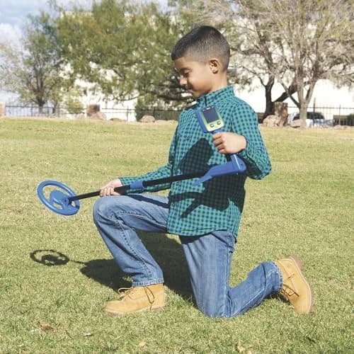 Bounty Hunter Junior T.I.D. Metal Detector for Kids | 6-inch Coil, Blue thumbnail 5