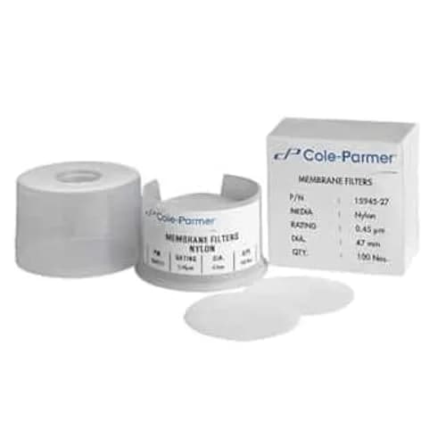 Cole-Parmer Nylon Membrane Filter 0.8µm Pore, 47mm Dia | Lab Filter for Scientific Use thumbnail 1