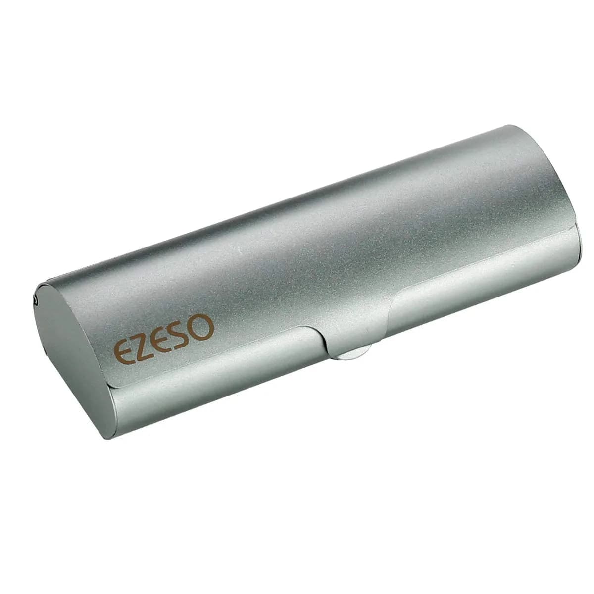 EZESO ESSENTIAL SKINCARE Hard Shell Eyeglass Case | Aluminum Alloy with Suede Lining, Gun Gray (Small) - main product image