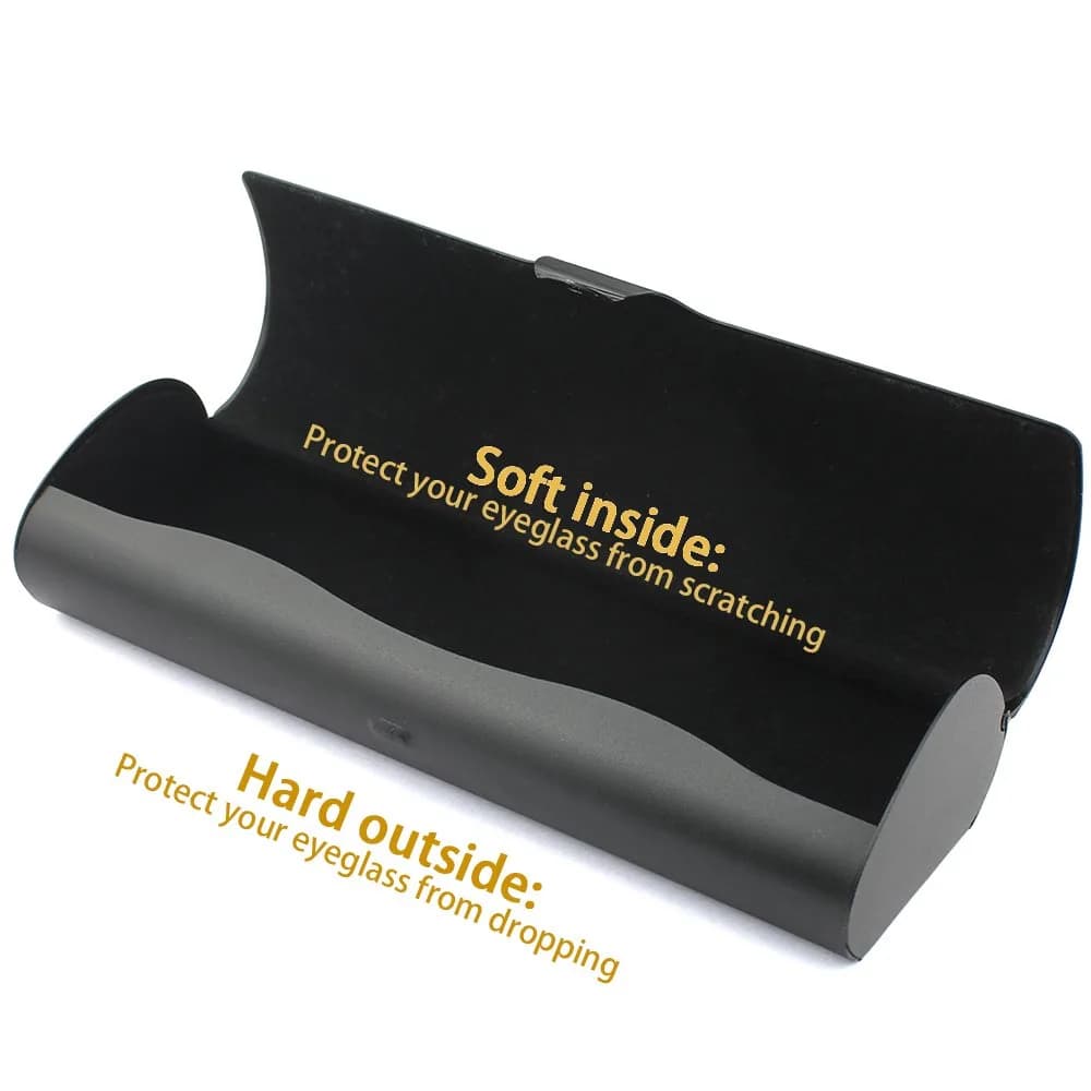 EZESO ESSENTIAL SKINCARE Hard Shell Eyeglass Case | Aluminum Alloy & Suede, Black-Small, 16cm (6.3in) - view 6