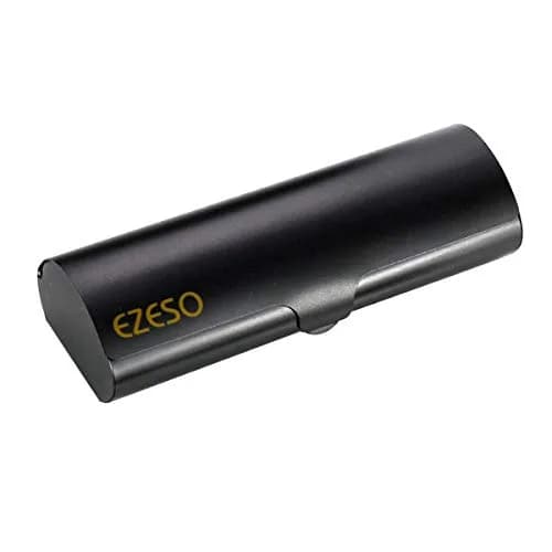 EZESO ESSENTIAL SKINCARE Hard Shell Eyeglass Case | Aluminum Alloy & Suede, Black-Small, 16cm (6.3in) thumbnail 1