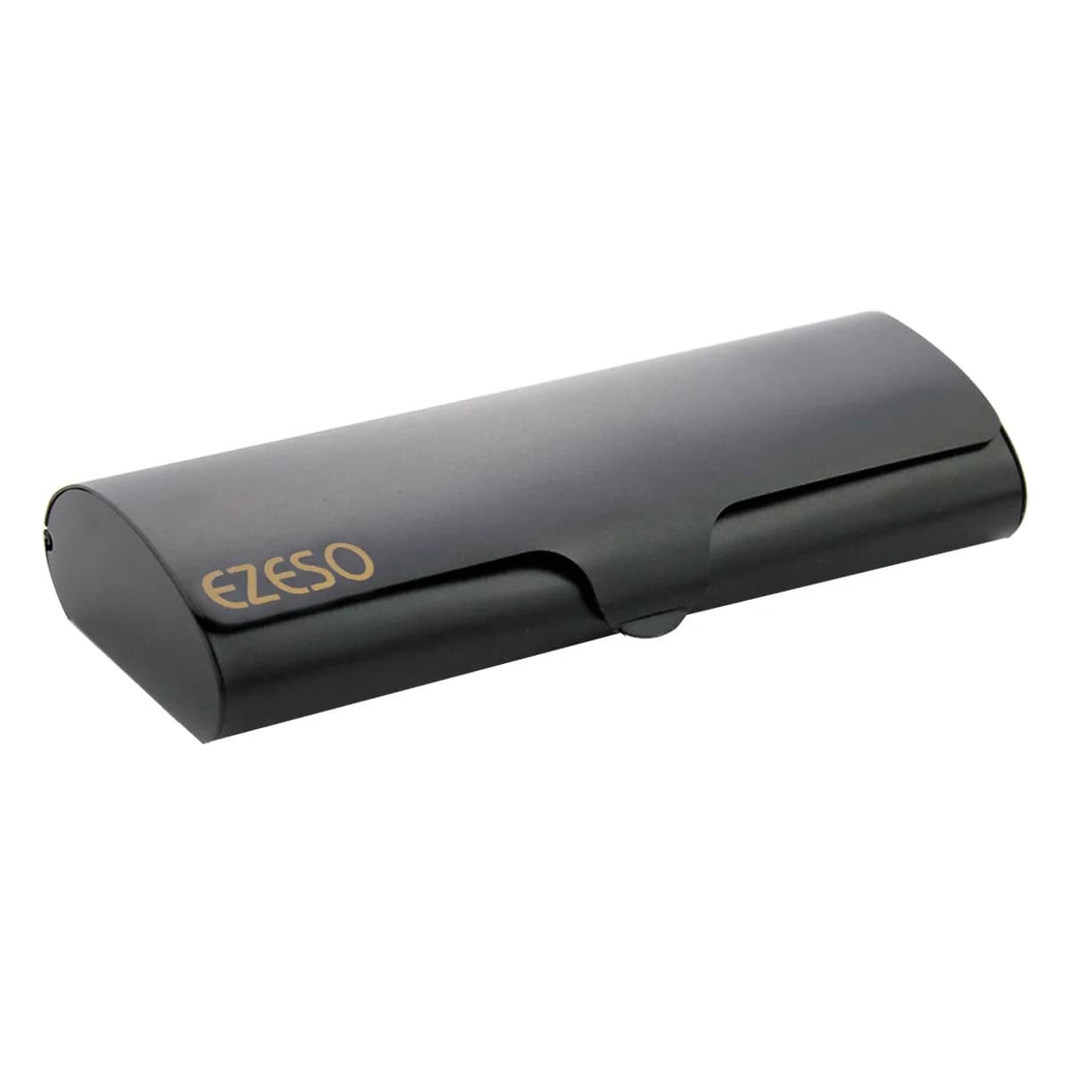 EZESO ESSENTIAL SKINCARE Hard Eyeglass Case for Men, Aluminum Alloy with Suede Lining, Black-Large (16.4 cm x 6.6 cm x 3.9 cm) - main product image