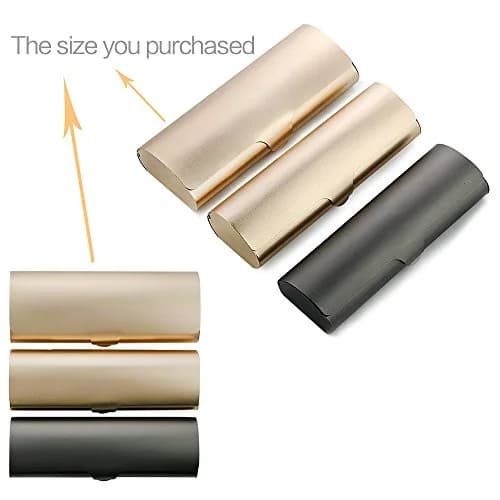 EZESO ESSENTIAL SKINCARE Hard Eyeglass Case for Men, Aluminum Alloy with Suede Lining, Black-Large (16.4 cm x 6.6 cm x 3.9 cm) thumbnail 8