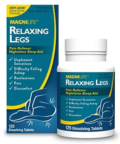 MagniLife Relaxing Legs Sublingual Tablets 125 Count | Nighttime Support for Restless Legs & Sleep thumbnail 1
