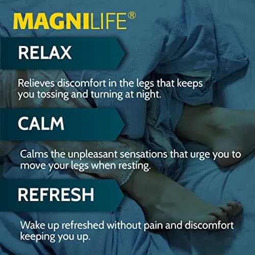 MagniLife Relaxing Legs Sublingual Tablets 125 Count | Nighttime Support for Restless Legs & Sleep thumbnail 2
