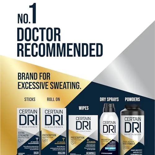 Certain Dri Prescription Strength Clinical Antiperspirant Roll-On 1.2 fl oz | 72-Hour Sweat & Odor Protection thumbnail 7