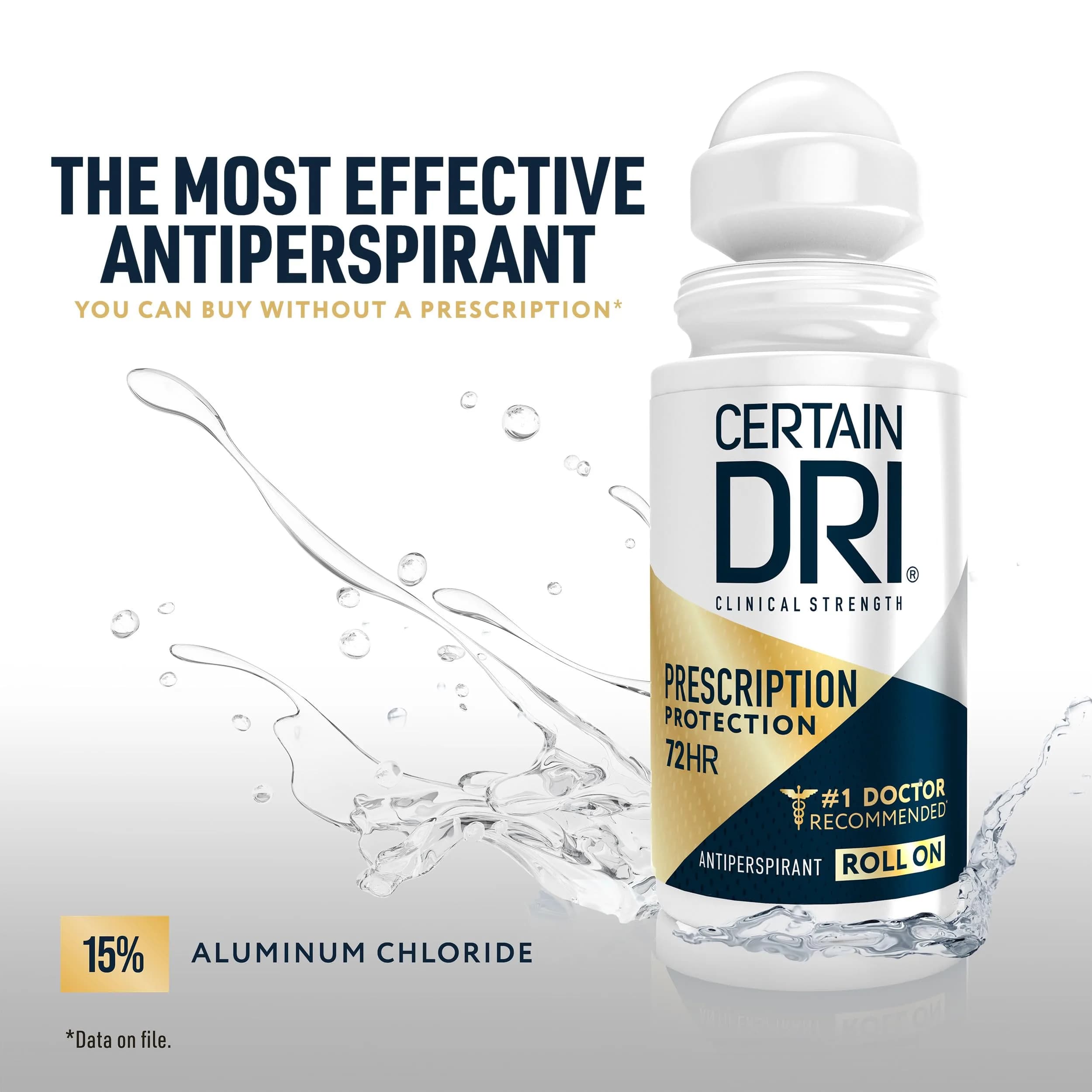 Certain Dri Prescription Strength Clinical Antiperspirant Roll-On 1.2 fl oz | 72-Hour Sweat & Odor Protection - view 8
