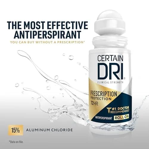 Certain Dri Prescription Strength Clinical Antiperspirant Roll-On 1.2 fl oz | 72-Hour Sweat & Odor Protection thumbnail 8