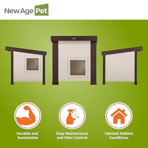 New Age Pet ECOFLEX Albany Outdoor Cat House, Maple/Brown | Weatherproof, Elevated & Easy to Clean thumbnail 7