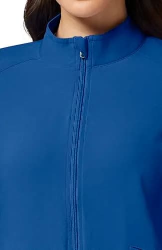 Cherokee iFlex Scrub Jacket for Women 2 Pocket Zip Front Royal XS | Shape Retention & All-Day Comfort thumbnail 5