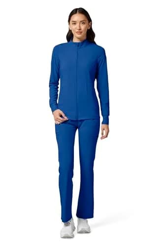 Cherokee iFlex Scrub Jacket for Women 2 Pocket Zip Front Royal XS | Shape Retention & All-Day Comfort thumbnail 7