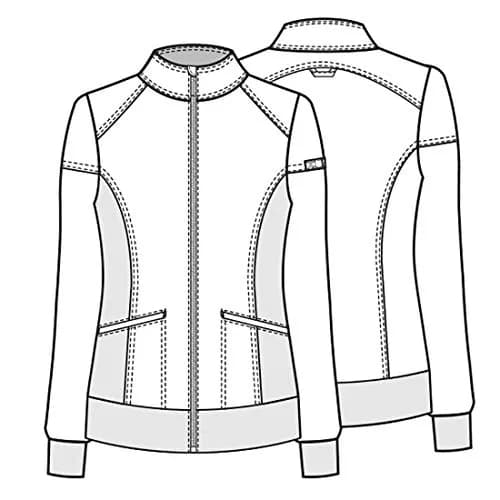 Cherokee iFlex Scrub Jacket for Women 2 Pocket Zip Front Royal XS | Shape Retention & All-Day Comfort thumbnail 8
