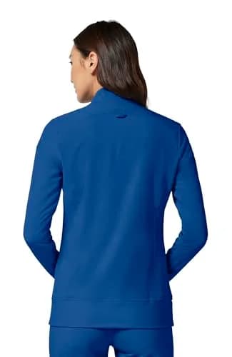 Cherokee iFlex Scrub Jacket for Women 2 Pocket Zip Front Royal XS | Shape Retention & All-Day Comfort thumbnail 3