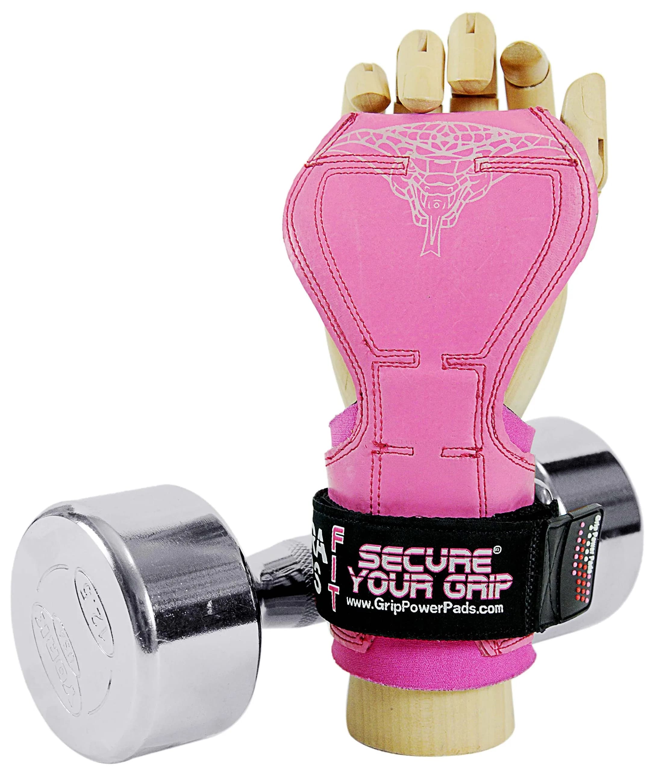 Cobra Grips FIT Pink Rubber Weight Lifting Gloves with Wrist Wraps - 4.25-7.0" Wrist Size - view 2