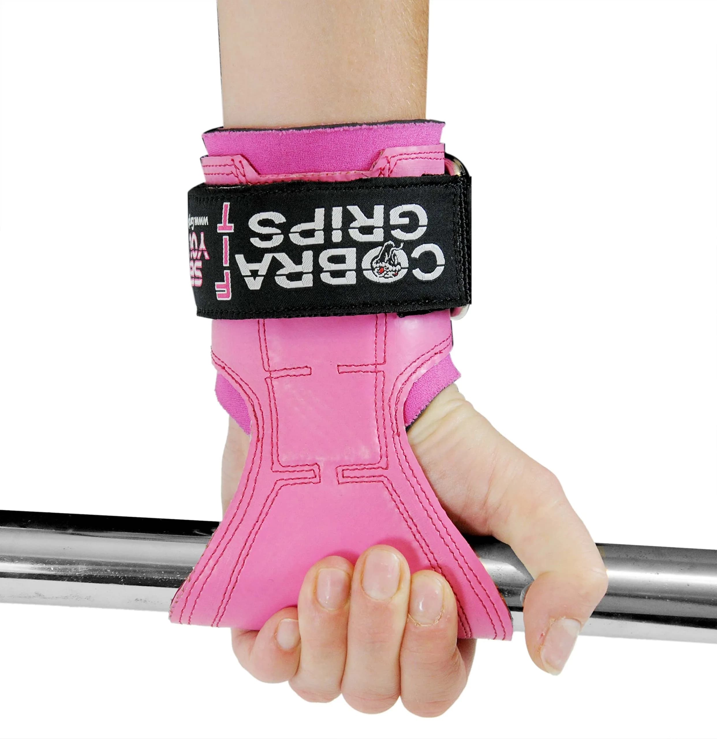 Cobra Grips FIT Pink Rubber Weight Lifting Gloves with Wrist Wraps - 4.25-7.0" Wrist Size - view 4
