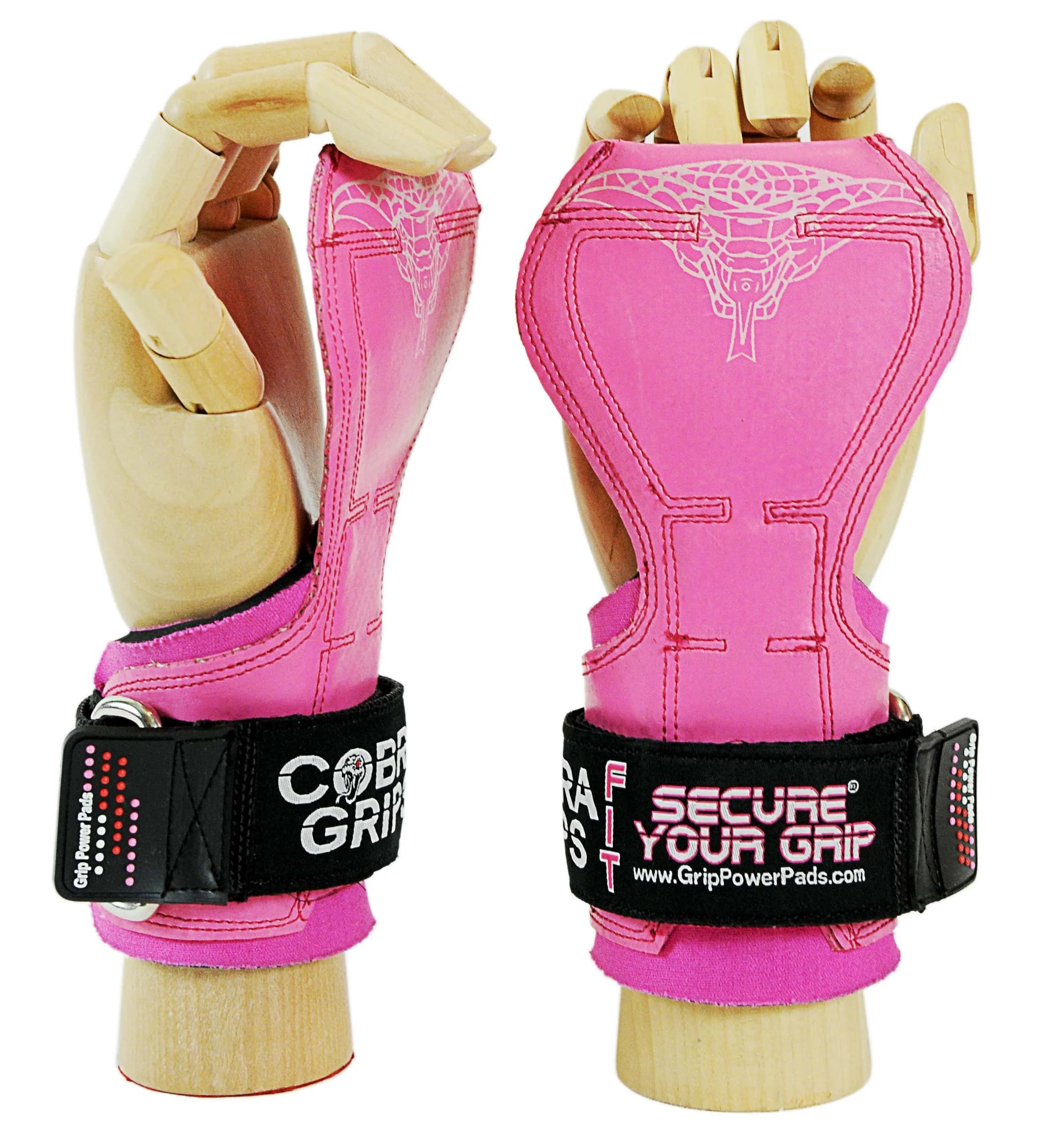 Cobra Grips FIT Pink Camo Rubber Weight Lifting Gloves with Wrist Wraps - 6mm Neoprene Padded, Unisex Adult (4.25-7.0" Wrist) — FIT Pink Rubber / 4.25 - 7.0"