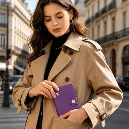 ZOPPEN RFID Blocking Passport Holder for Travel | Compact Leather Wallet for Women & Men thumbnail 9