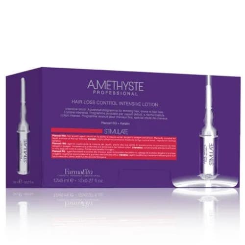 Farmavita Amethyste Stimulate Hair Loss Control Intensive Lotion 12 x 8 ml (96 ml Total) | Hair Regrowth Treatment for Thinning Hair - main product image