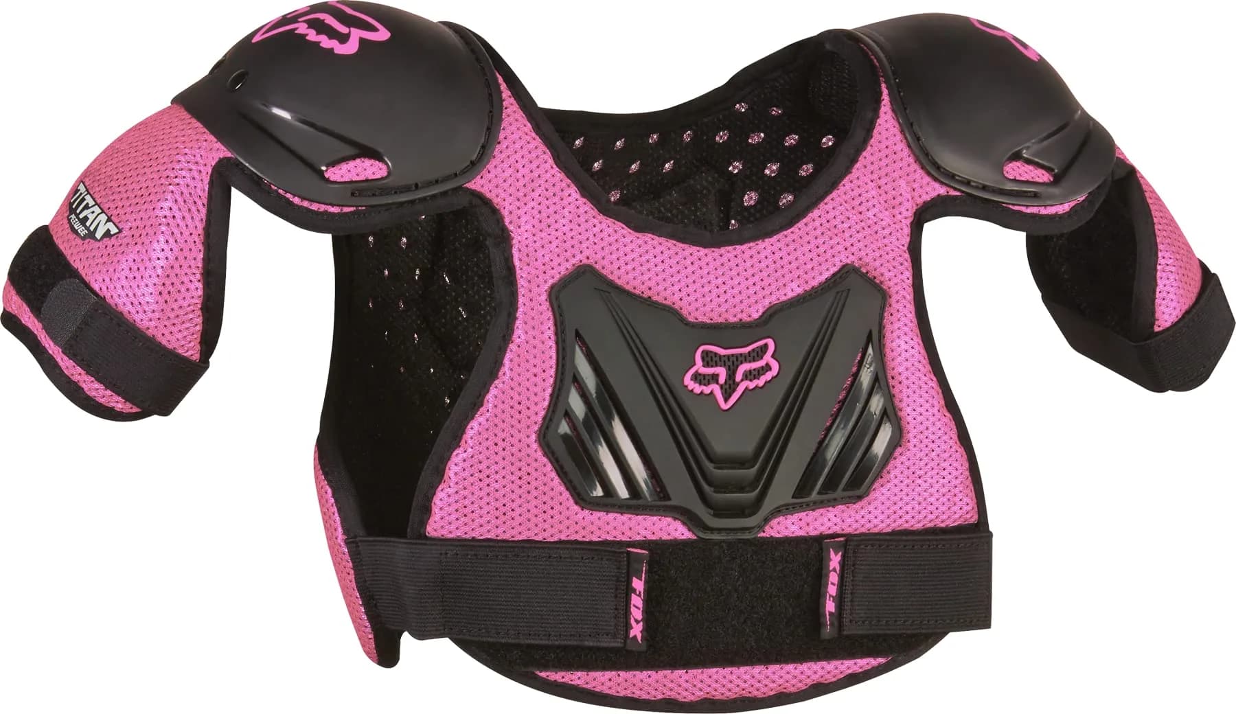 Fox Racing Youth Peewee Titan Roost Impact Protection Gear | Youth Motocross Chest Guard, Black/Pink, Medium/Large