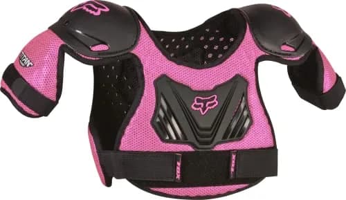 Fox Racing Youth Peewee Titan Roost Impact Protection Gear | Youth Motocross Chest Guard, Black/Pink, Medium/Large thumbnail 1