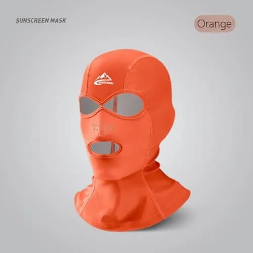 Xmipbs Full Face UV Protection Swimming Mask, Head & Neck Cover, Sunblock, Orange | Protects from Jellyfish & Aquatic Insects thumbnail 3