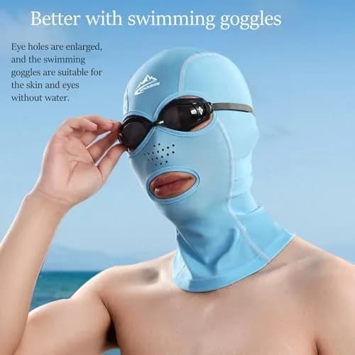 Xmipbs Full Face UV Protection Swimming Mask for Adults | Sunblock & Jellyfish Shield (70-120 chars) thumbnail 4