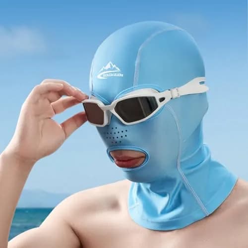 Xmipbs Full Face UV Protection Swimming Mask for Adults | Sunblock & Jellyfish Shield (70-120 chars) thumbnail 3