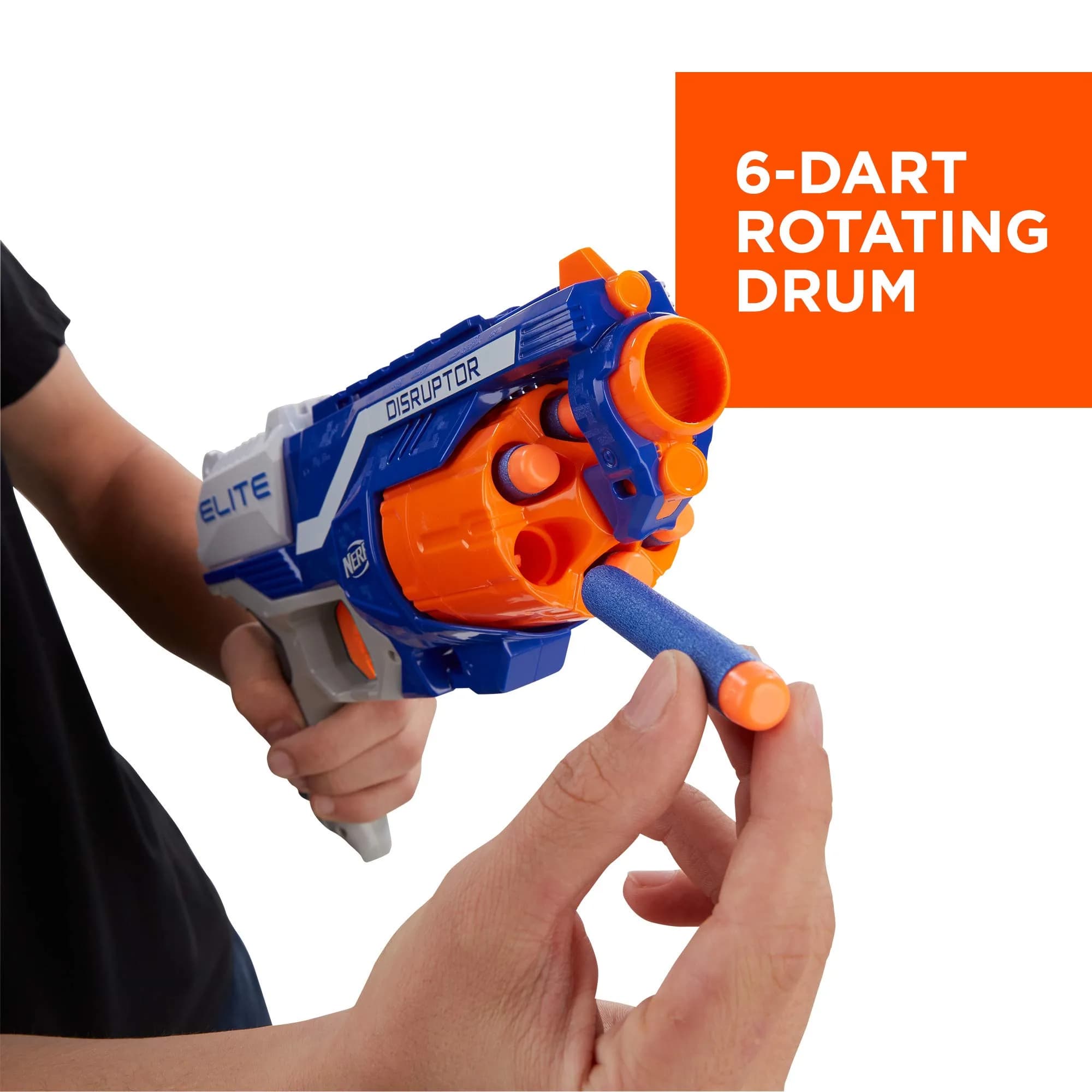 Nerf Disruptor Elite Blaster | 6-Dart Rotating Drum, Slam Fire, Fires Darts up to 27 meters - view 6