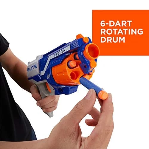 Nerf Disruptor Elite Blaster | 6-Dart Rotating Drum, Slam Fire, Fires Darts up to 27 meters thumbnail 6