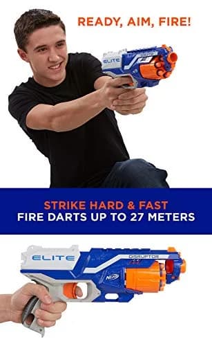 Nerf Disruptor Elite Blaster | 6-Dart Rotating Drum, Slam Fire, Fires Darts up to 27 meters thumbnail 9