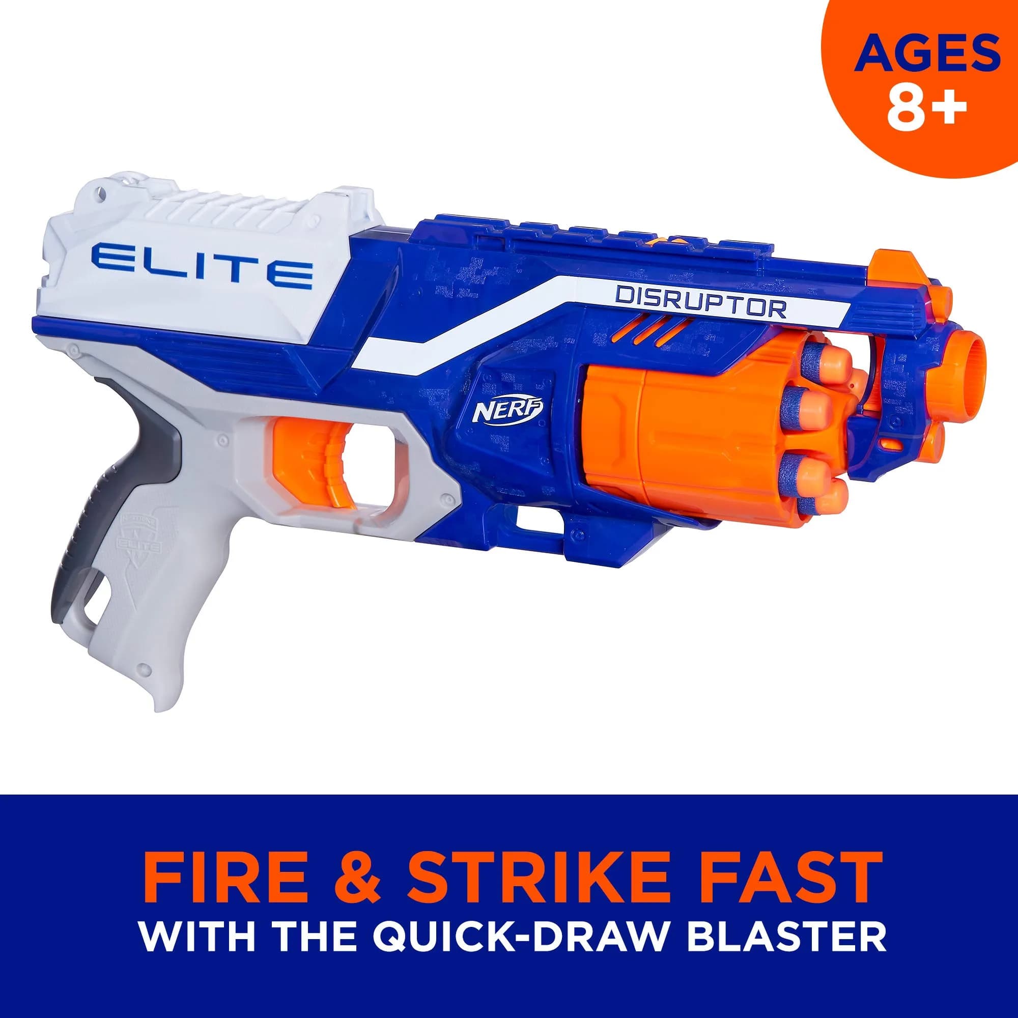 Nerf Disruptor Elite Blaster | 6-Dart Rotating Drum, Slam Fire, Fires Darts up to 27 meters - view 3