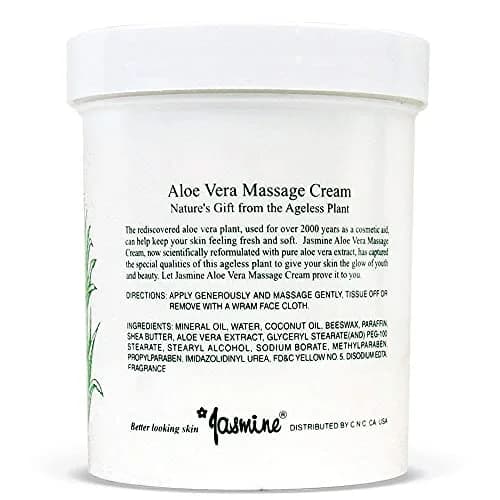Jasmine Aloe Vera Massage Cream 400 g | Deep Moisturizer & Anti-Aging Therapy with Organic Aloe Vera thumbnail 3